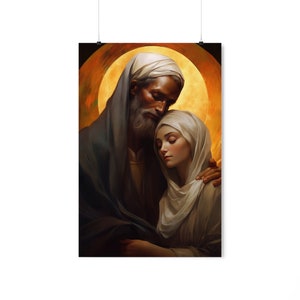 Saint Joachim and Saint Anne - Sanctified Souls Print - Multiple Sizes - Premium Matte Vertical Posters