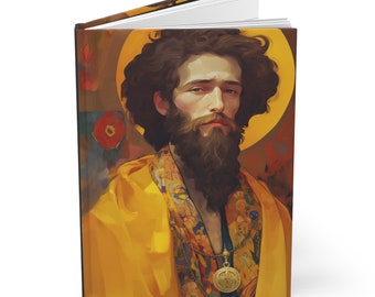 Saint James the Greater Hardcover Lined Journal - Devotional Notebook - Double sided lined Hardcover Journal - Catholic Art - Prayer Journal