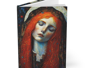 Saint Mary Magdalene Hardcover Lined Journal - Devotional Notebook - Double sided lined Hardcover Journal - Catholic Art - Prayer Journal