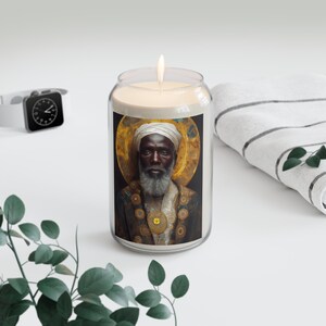 Saint Benedict the Moor  - Scented Prayer Candle, 13.75oz - Tall Size - Religious Prayer Candle - Catholic Art