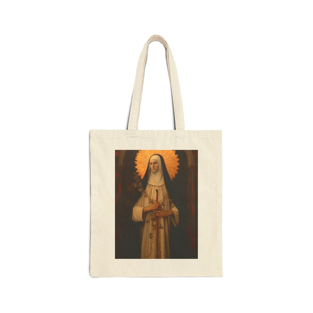 Saint Margaret of Castello Prayer Tote 100 Cotton Bag Prayer Bag Carryall Faith Based Art Bag