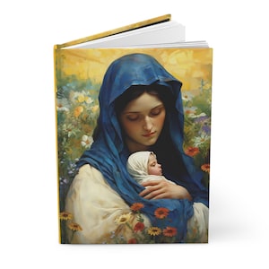Maria die selige Jungfrau Hardcover liniertes Journal - Andachts Notizbuch - doppelseitig liniertes Journal - Hardcover Gebetstagebuch