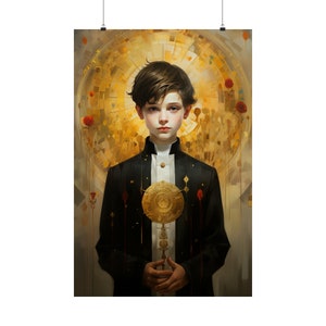 Heilige Dominic Savio - Print met heilige zielen - Meerdere formaten - Premium matte verticale posters