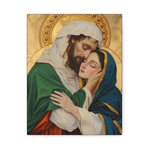 Saints Aquila and Priscilla - Museum Wrapped Canvas - Sanctified Souls Print - Religious Art for your Home - Religious Wall Art - Print