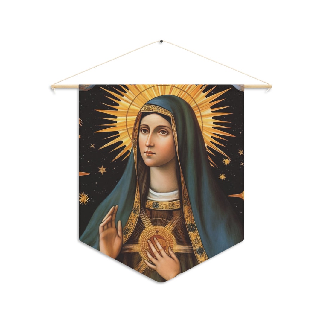 Saint Clare of Assisi Wall Banner / Wall Hanging - Catholic Home Art ...