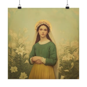 Saint Maria Goretti - Sanctified Souls Print - Multiple Sizes - Premium Matte Vertical Posters - Patron Saint Art