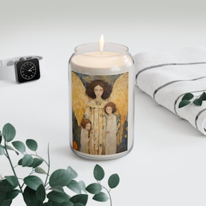 Embrace of the Guardian - Scented Prayer Candle, 13.75oz - Tall Size - Religious Prayer Candle - Catholic Art - Gift  - Guardian Angel