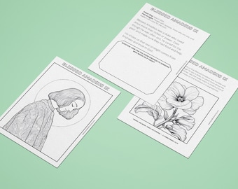Descarga digital - Páginas para colorear y actividades - Beato Amadeo IX - Libro para colorear católico - IMPRESIÓN DIGITAL - Escuela dominical - Educación en casa