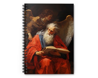 Saint Matthew the Apostle Journal - Sanctified Souls Art - Religious Based Notebook - Spiral Notebook - Ruled Line