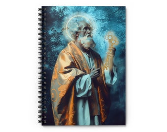 Saint Peter - Sanctified Souls Art - Religious - Spiral Notebook - Ruled Line - Catholic Religious art present gift - Devotional Journaling