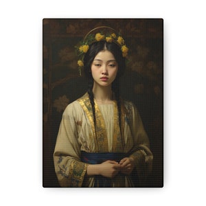 Santa Águeda Lin - Lienzo envuelto en galería - Impresión de Almas Santificadas - Arte para tu hogar - Arte religioso - Santa católica china