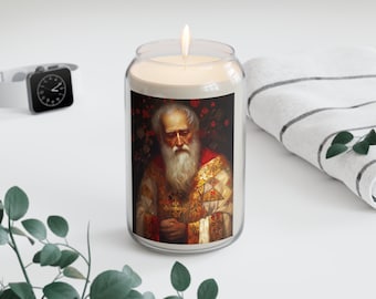 Saint Nicholas - Scented Prayer Candle, 13.75oz - Tall Size - Religious Prayer Candle - Catholic Art