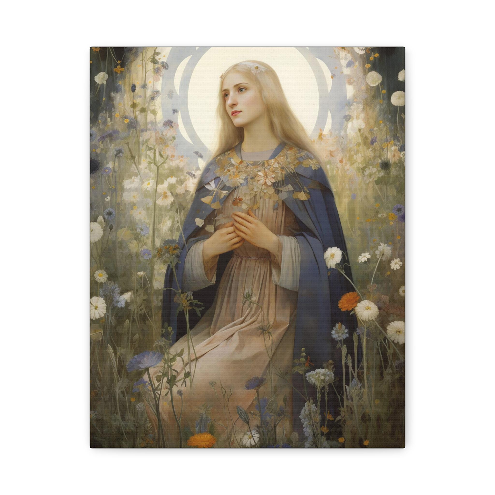 Saint Hildegard of Bingen - Museum Wrapped Canvas - Sanctified Souls Print - Religious Art for your Home