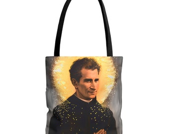 Saint John Bosco Tote Bag - Portemonnee - Drie maten - Grote Medium Kleine Faith Art Bag - Katholieke geloof carry-all portemonnee - Dubbelzijdig