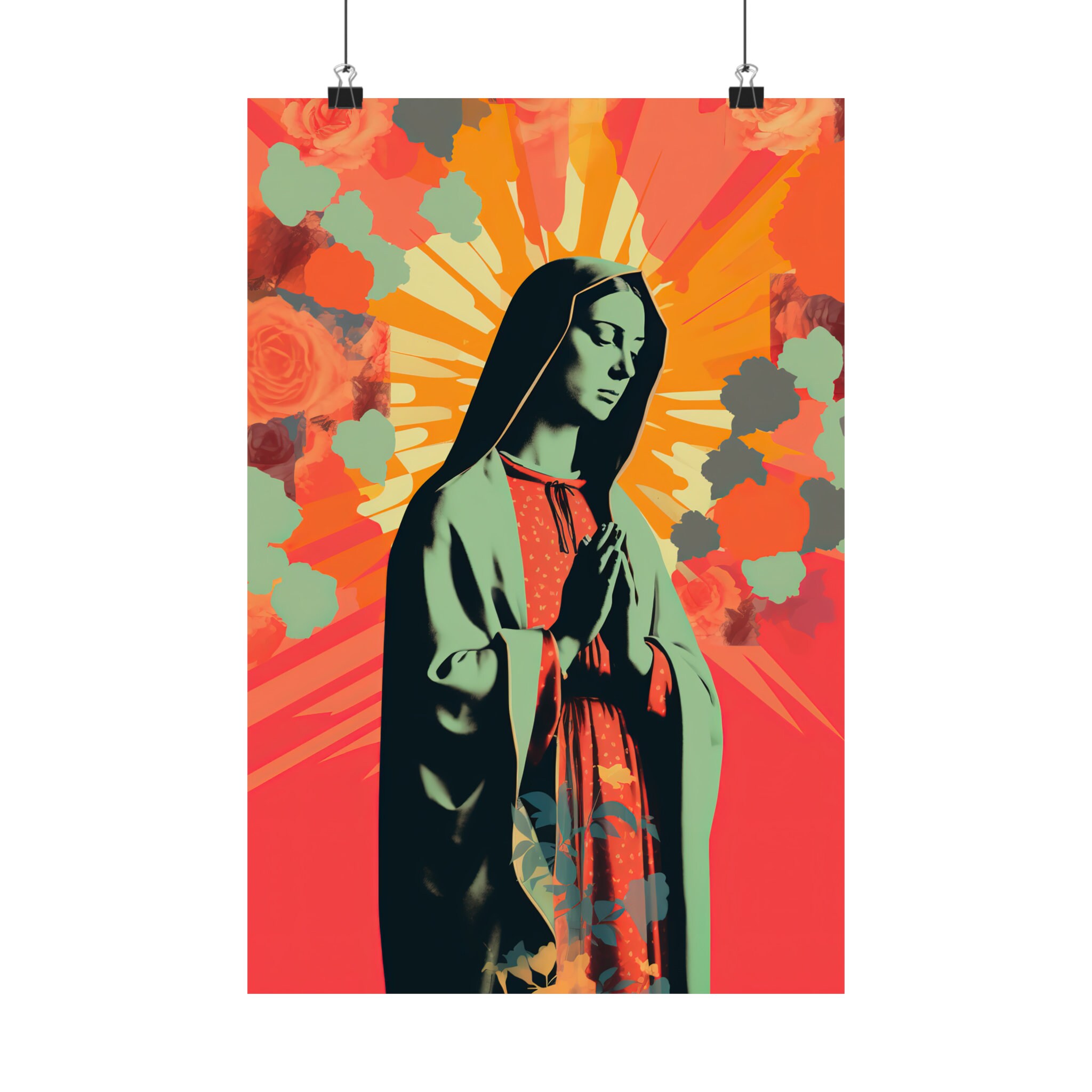 Queen of Heaven : Mother Mary in Prayer - Sanctified Souls Print