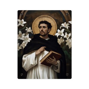 Saint Dominic Wall Art Panel - Ready to Hang Acrylic Print - Catholic Saint Art - Patron Saint Print - No Frame needed