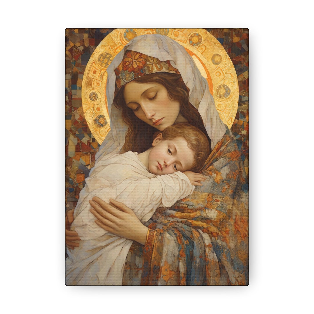 Cradle of Grace Madonna and Christ Child Gallery Wrapped Canvas