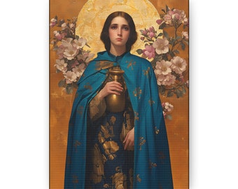 Saint Anastasia the Patrician of Alexandria  - Gallery Wrapped Canvas - Sanctified Souls Print - Religious Art