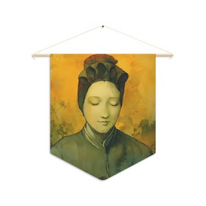 Saint Magdalene of Canossa Pennant / Banner / Wall Hanging - Prayer room art - Catholic Home - 18&quot; x 21&quot;