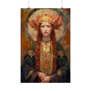 Saint Margaret of Scotland - Sanctified Souls Print - Multiple Sizes - Premium Matte Vertical Posters