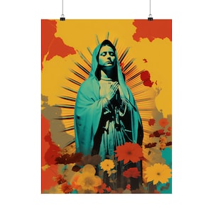 Guadalupe&#39;s Miraculous Presence  - Sanctified Souls Print - Multiple Sizes - Premium Matte Vertical Posters - Virgin Mary