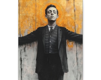 Bendito Miguel Pro - Lienzo envuelto en galería - Impresión - Arte religioso para tu hogar - Impresión de arte de santo católico - Decoración del hogar - Arte católico