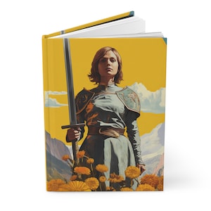 Saint Joan of Arc Hardcover Lined Journal - Devotional Notebook - Double sided lined Journal - Hardcover Prayer Diary
