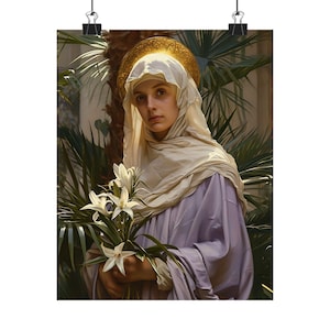 Impresión de Santa Adela - Almas Santificadas - Varios tamaños - Pósteres verticales mate premium