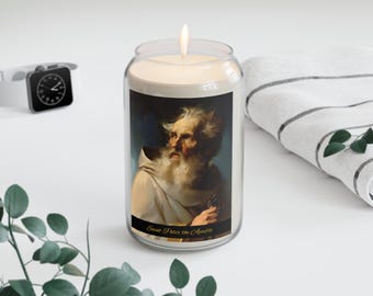 Saint Peter the Apostle - Scented Prayer Candle, 13.75oz -  Candle - Catholic Art - prayer room Scented Candle - Religious Saint