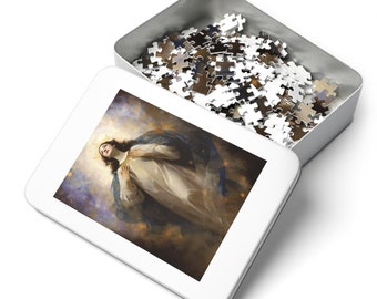 L'Assunzione di Maria - Puzzle e latta dei ricordi - Puzzle religioso (30, 110, 252, 500,1000 pezzi) - Puzzle religioso