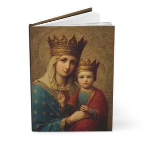 Madonna della Strada - Nuestra Señora del Camino - Diario de tapa dura con líneas - Cuaderno devocional - Diario con líneas de doble cara