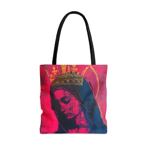 Maria, Mutter Gottes - Quelle des Trostes Tragetasche - Große, mittelgroße Glaube Kunsttasche - Katholischer Glaube Geldbörse - Religiös Alles Tragen