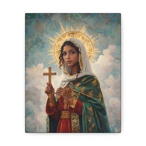 Saint Claudia - Gallery Wrapped Canvas - Print - Religious Art for your Home - Christian print - Prayer Room Catholic Saint Art