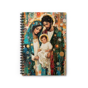 Luz Eterna - Diario en Espiral de María, José y el Niño Jesús - Arte de las Almas Santificadas - Cuaderno de Base Religiosa - Cuaderno en Espiral