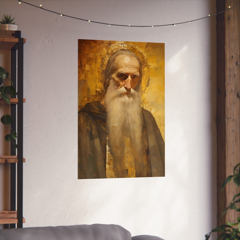 Saint Athanasius the Athonite Poster Print - Sanctified Souls Print ...