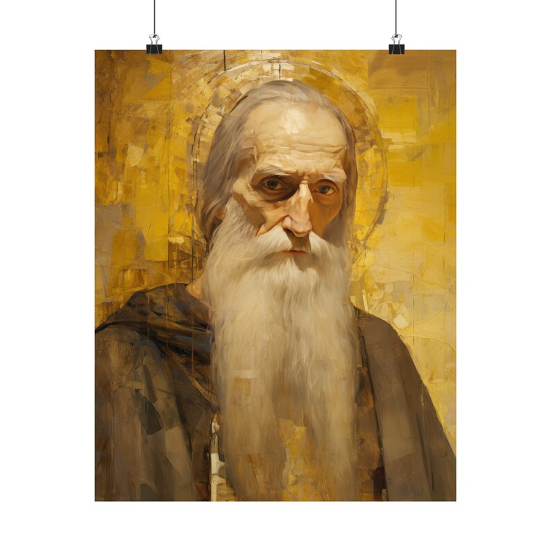 Saint Athanasius the Athonite Poster Print - Sanctified Souls Print ...