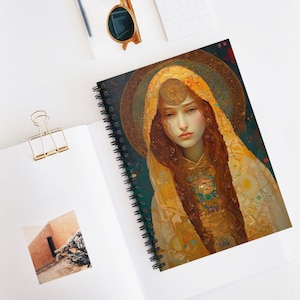 Saint Mary Magdalene Journal - Sanctified Souls Art - Religious Based Notebook - Spiral Notebook - Ruled Line - Catholic Art Journal