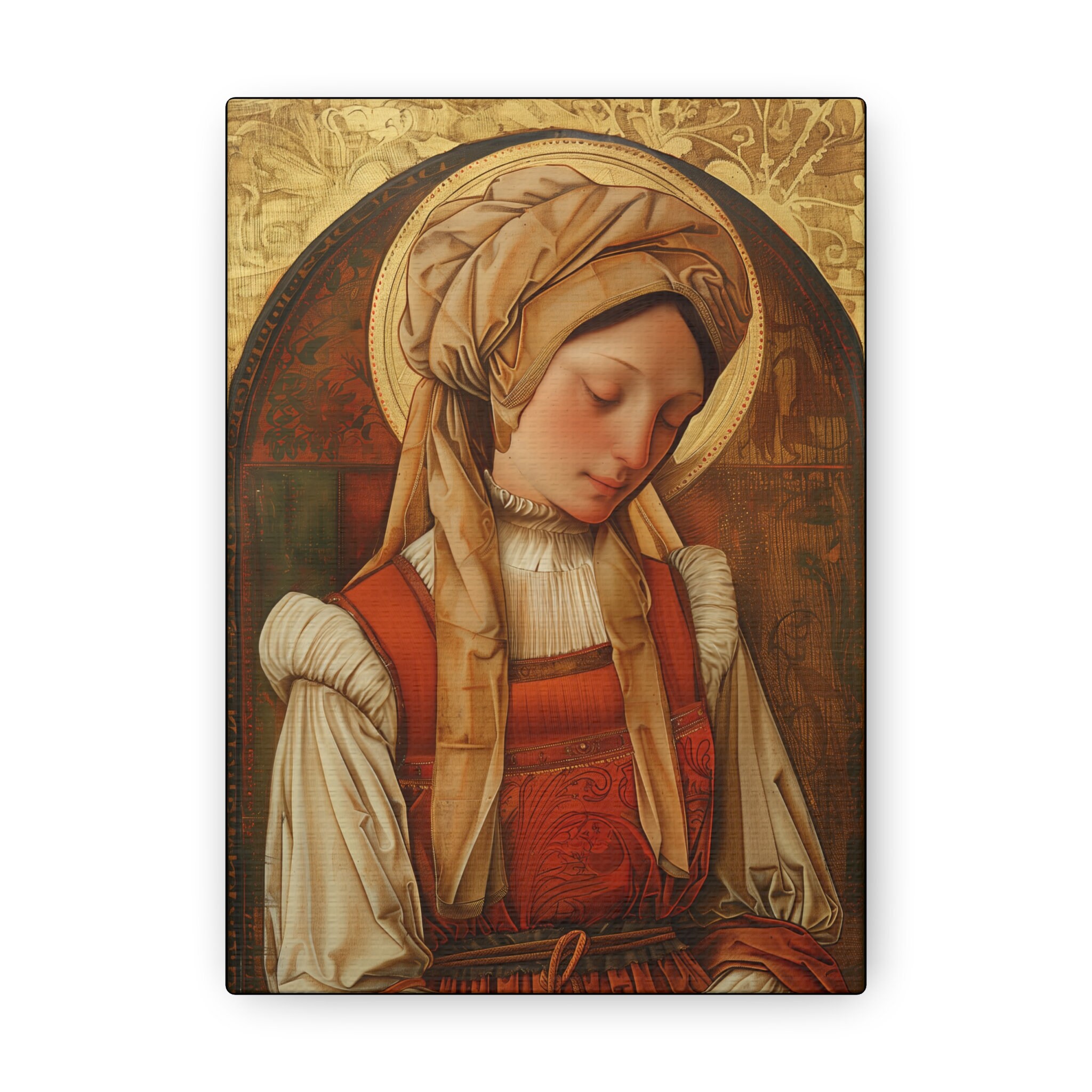 Ligne Sainte Anne - toile tendue sur toile - impression âmes sanctifiées - art religieux - ligne Anne - art saint catholique religieux - salle de prière