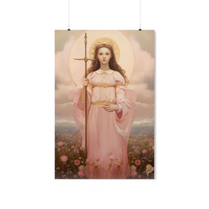 Saint Philomena Print - Sanctified Souls Print - Multiple Sizes - Premium Matte Vertical Posters