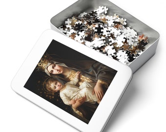 Nostra Signora del Monte Carmelo - Puzzle e latta dei ricordi - Puzzle religioso (30, 110, 252, 500,1000 pezzi) - Puzzle religioso