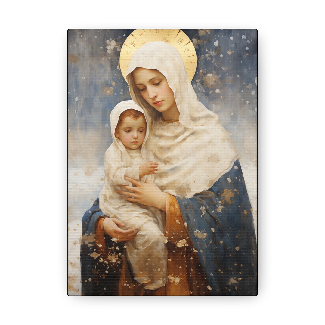 Winter's Grace Our Lady of the Snows Canvas Print Multiple Sizes