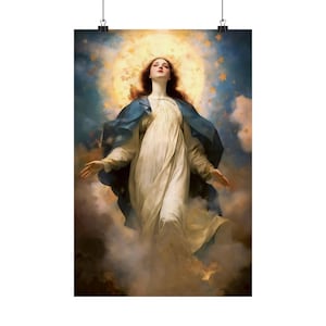 The Assumption of Mary Print - Sanctified Souls Print - Multiple Sizes - Premium Matte Vertical Posters
