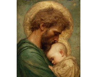 Saint Joseph the Father - Sanctified Souls Print - Multiple Sizes - Premium Matte Vertical Posters