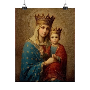 Madonna della Strada - Our Lady of the Way - Sanctified Souls Print - Multiple Sizes - Premium Matte Vertical Posters