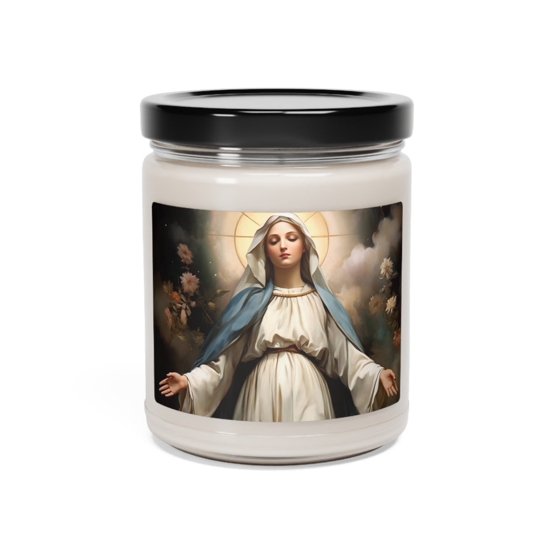 Ethereal Beauty the Immaculate Mother Scented Soy Prayer Candle, 9oz