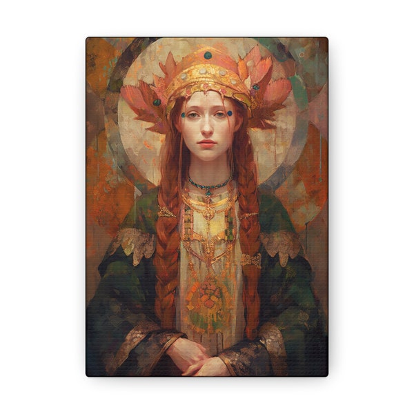 Saint Margaret of Scotland - Gallery Wrapped Canvas - Sanctified Souls Print - Religious Art for your Home