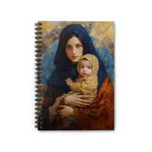 Serafín Materno - Virgen María y el Niño Jesús - Diario - Cuaderno de Base Religiosa - Cuaderno de Espiral