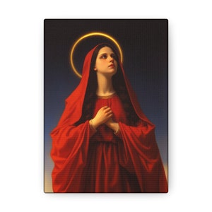 Mary the Blessed Virgin - Gallery Wrapped Canvas - Sanctified Souls Print - Religious Art for your Home