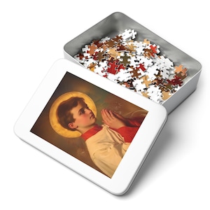 Saint Dominic Savio - Puzzle and Keepsake Tin - Religious (30, 110, 252, 500,1000) - Religious Puzzle - Gifts for Catholic Families