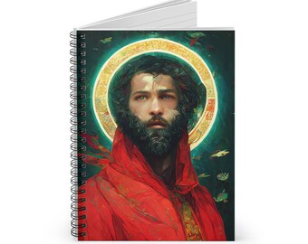 Saint Andrew the Apostle Journal - Sanctified Souls Art - Religious Based Notebook - Spiral Notebook - Ruled Line